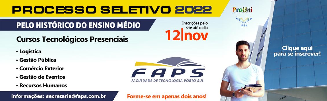 Vestibular FAPS 2022 - Inscreva-se já!